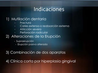 Cuando se practica un alargamiento en tejido periodontal grueso, cuantomas se adelgazeelgrosor del hueso y la encía, menordimensiónapicocoronal de alargamientoseránecesario.Espesor no inferior a 1.5 mm