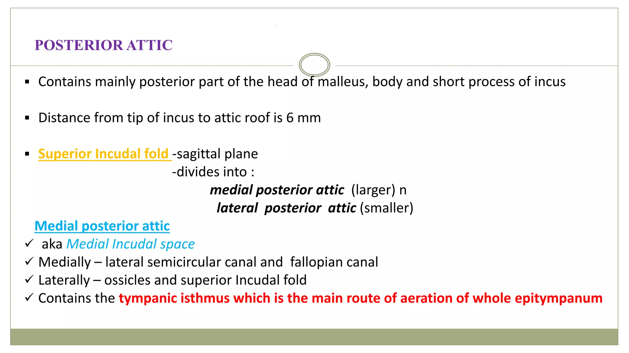 Mucosal folds and ventilation of middle ear | PPTX