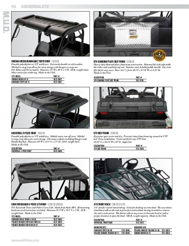 MOOSE Utility Division UTV Universal 60/" 2-Piece Roof 0521-0868