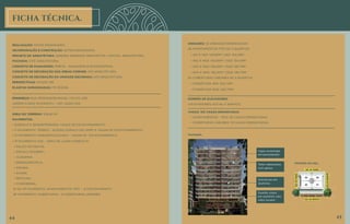 FICHA TÉCNICA.
POSIÇÃO DO SOL:
FACHADA:
Vigas revestidas
em porcelanato
Estruturas em
alumínio
Tetos rebaixados
com gesso
REALIZAÇÃO: SOTER ENGENHARIA.
INCORPORAÇÃO E CONSTRUÇÃO: SOTER ENGENHARIA.
PROJETO DE ARQUITETURA: GIMENEZ ANDRADE ARQUITETOS | VIRTUAL ARQUITETURA.
FACHADA: CITÉ ARQUITETURA.
CONCEITO DE PAISAGISMO: EMBYÁ – PAISAGENS  ECOSSISTEMAS.
CONCEITO DE DECORAÇÃO DAS ÁREAS COMUNS: UP3 ARQUITETURA.
CONCEITO DE DECORAÇÃO DA UNIDADE DECORADA: UP3 ARQUITETURA.
PERSPECTIVAS: STUDIO VIR.
PLANTAS HUMANIZADAS: FM DESIGN.
ENDEREÇO: RUA PROFESSOR MIGUEL COUTO, 333,
JARDIM ICARAÍ, NITERÓI/RJ – CEP: 24220-000
ÁREA DO TERRENO: 938,40 M2
.
PAVIMENTOS:
• SUBSOLO E SEMIENTERRADO: VAGAS DE ESTACIONAMENTO.
• 1º PAVIMENTO: TÉRREO - ACESSO, ESPAÇO DELIVERY E VAGAS DE ESTACIONAMENTO.
• 2º PAVIMENTO: GARAGEM ELEVADA - VAGAS DE ESTACIONAMENTO.
• 3º PAVIMENTO: PUC - ÁREA DE LAZER COMPLETA:
• SALÃO DE FESTAS.
• ESPAÇO GOURMET.
• ACADEMIA.
• BRINQUEDOTECA.
• PISCINA.
• SAUNA.
• REPOUSO.
• COWORKING.
4º AO 15º PAVIMENTO: APARTAMENTOS TIPO - 4 POR PAVIMENTO:
16º PAVIMENTO: COBERTURAS – 2 COBERTURAS LINEARES.
UNIDADES: 50 UNIDADES RESIDENCIAIS:
48 APARTAMENTOS TIPO DE 4 QUARTOS.
• 401 A 1401: 143,90M2
| 1501: 154,43M2
.
• 402 A 1402: 143,90M2
| 1502: 154,43M2
.
• 403 A 1403: 136,20M2
| 1503: 146,73M2
.
• 404 A 1404: 136,20M2
| 1504: 146,73M2
.
02 COBERTURAS LINEARES DE 4 QUARTOS.
• COBERTURA 1601: 302,75M2
.
• COBERTURA 1602: 302,75M2
.
NÚMERO DE ELEVADORES:
2 ELEVADORES: SOCIAL E SERVIÇO.
VAGAS: 102 VAGAS DEMARCADAS
• APARTAMENTOS - TIPO: 02 VAGAS DEMARCADAS.
• COBERTURAS LINEARES: 03 VAGAS DEMARCADAS.
45
44
Guarda corpo
em alumínio com
vidro incolor
Perspectiva
ilustrativa
 