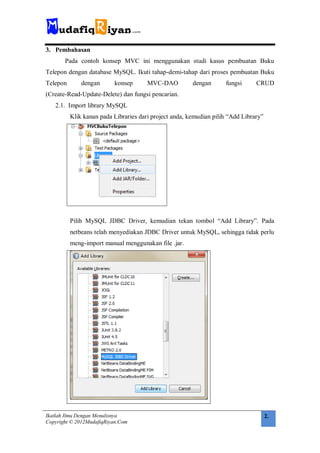 MudafiqRiyan - MVC-DAO Java Desktop | PDF