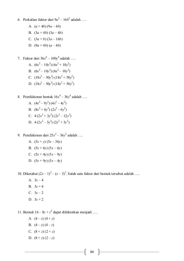 Soal UN Matematika SMP Tahun 2014 dan Pembahasannya