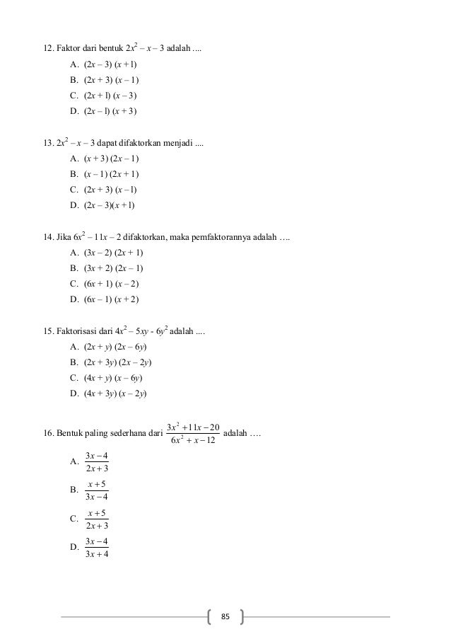 Soal Un Matematika Smp Tahun 2014 Dan Pembahasannya