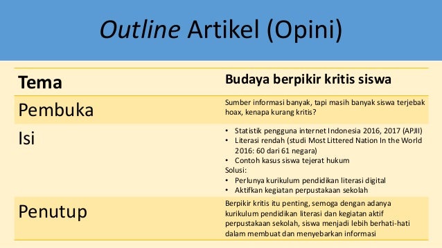 Mudah Menulis Artikel Opini