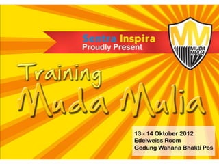 1-2 Desember 2012
 Convention Hall Edelweis
Jalan Banda No.30 Bandung
 