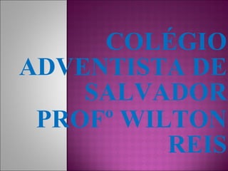 COLÉGIO ADVENTISTA DE SALVADOR PROFº WILTON REIS 