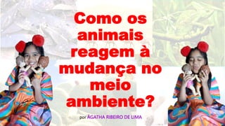 por ÁGATHA RIBEIRO DE LIMA
Como os
animais
reagem à
mudança no
meio
ambiente?
 