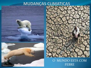 MUDANÇAS CLIMATICAS O  MUNDO ESTÁ COM FEBRE 