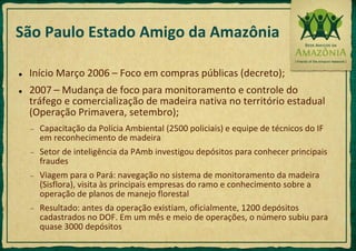 15% do total comercializado no mercado interno é consumido no Estado SP (Maior consumidor isolado de madeira nativa amazônica do mundo)