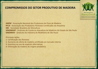 Objetivo da RAAPropiciar um ambiente de cooperação entre governos municipais e estaduais, visando o desenvolvimento de boas práticas em políticas públicas para a compra sustentável de madeira e o monitoramento e controle do mercado de madeira nativa, de forma a induzir a regulação da cadeia produtiva.