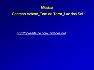 Música Caetano Veloso_Tom da Terra_Luz dos Sol http://opensite.no.comunidades.net