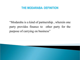 Modarba Table Mudarbaha ppt | PPT