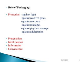 Quality Control Of Packaging Material | PPT