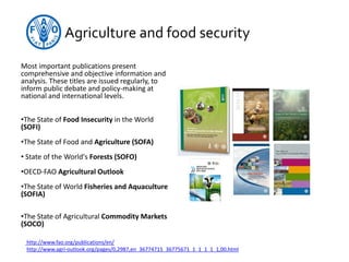 FAO's products, databases and tools on food security