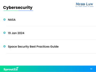NASA
19 Jan 2024
Space Security Best Practices Guide
121
Cybersecurity
 