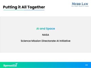 AI and Space
NASA
Science Mission Directorate AI Initiative
129
Putting it All Together
 