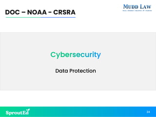 Cybersecurity
Data Protection
DOC – NOAA - CRSRA
24
 