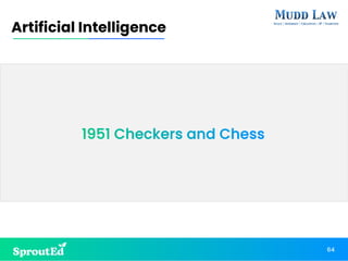 64
Artificial Intelligence
1951 Checkers and Chess
 