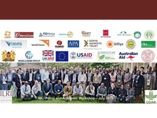 Incubating a promising financial solution for the drylands: Toward sustainable index-based livestock insurance (IBLI) for pastoralists