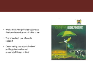 Incubating a promising financial solution for the drylands: Toward sustainable index-based livestock insurance (IBLI) for pastoralists