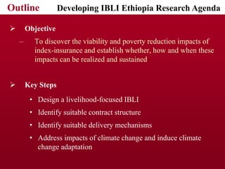 Design and development of IBLI for southern Ethiopia