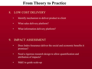 Issues to consider in the design of index insurance products: Index-Based Livestock Insurance