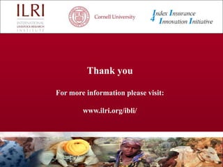 Issues to consider in the design of index insurance products: Index-Based Livestock Insurance