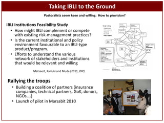 Sustainable livestock insurance for pastoralists: From research to practice and impact