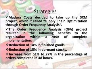 Madura Coats supply chain management
