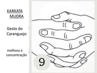 KARKATA
MUDRA
Gesto do
Caranguejo
melhora a
concentração
 