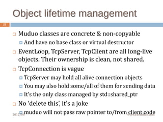 Muduo network library | PDF