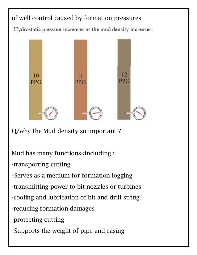 👍 Drilling mud density experiment. (PDF) Investigation of mud density