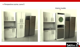 Perspectiva cocina, zona C

                             Interior mueble
 