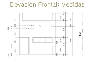 Elevación Frontal: Medidas
 