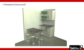 Perspectiva Cocina zona B
 