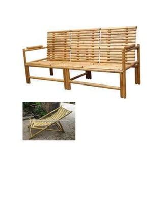 Muebles de madera bambu
