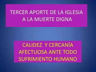 TERCER APORTELA  IGLESIA INSTITUCIONALIZO LA ASISTENCIA SANITARIA EN OCCIDENTEHOSPITALESASILOSLEPROSERIASHORFANATOSHOSPITALES PARA ENFERMOS MENTALESSIGNIFICÓ UN APORTE DECISIVO DE LA IGLESIA A LA SOLIDARIDAD EFECTIVA Y PRÁCTICA PARA LA ASISTENCIA AL SUFRIENTE EN OCCIDENTEP.Dr.Omar França  www.transfiguracion.org