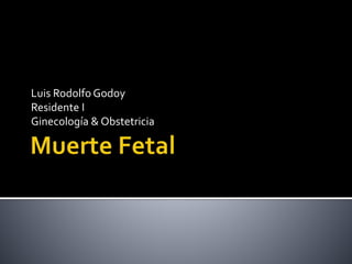 Luis Rodolfo Godoy
Residente I
Ginecología & Obstetricia
 