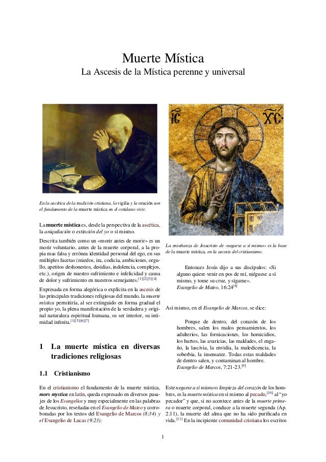 Muerte Mística La Ascesis De La Mística Perenne Y - 