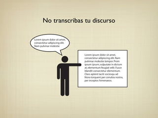 No transcribas tu discurso
 