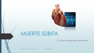 MUERTE SÚBITA
Dr Juan Manuel Lara Hernández

www.pharmedsolutionsinstitute.com.mx

Informes. 36246001

 