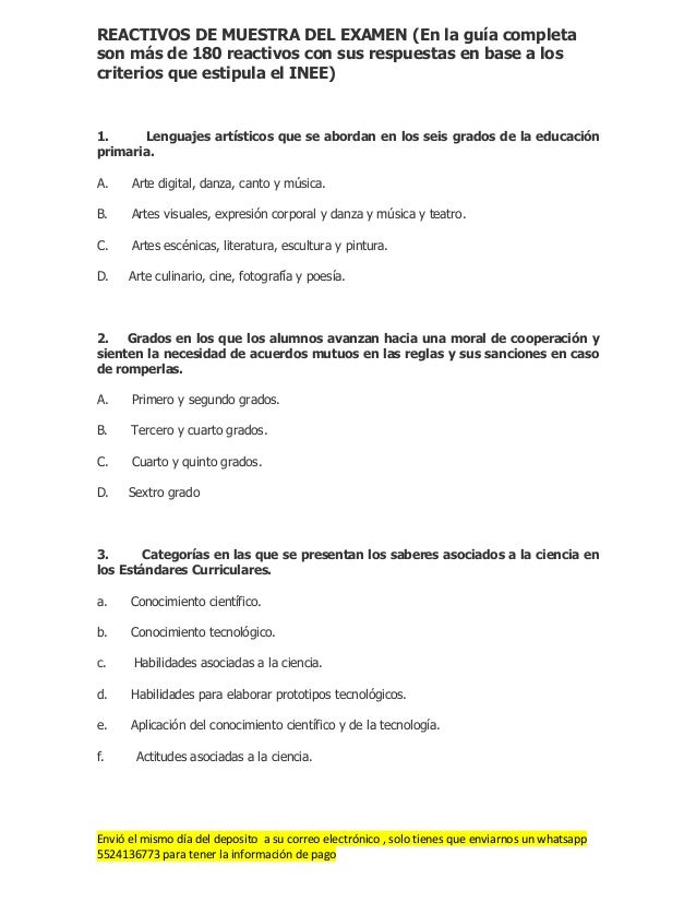 Examen de oposicion Primaria 2017