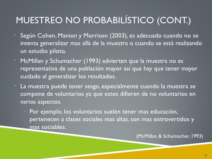 Muestreo por Conveniencia