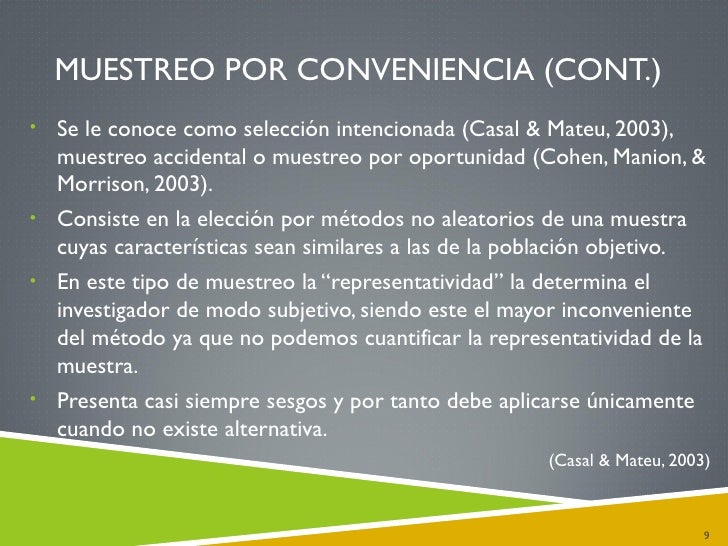 Muestreo por Conveniencia