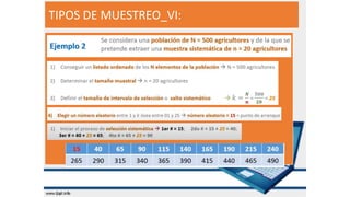 TIPOS DE MUESTREO_VI:
 