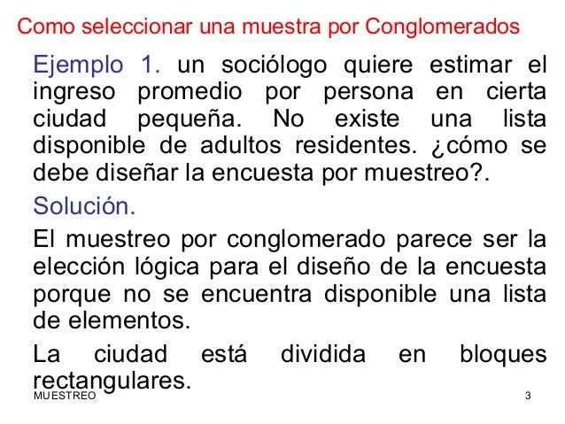 Muestreo 5 conglomerados