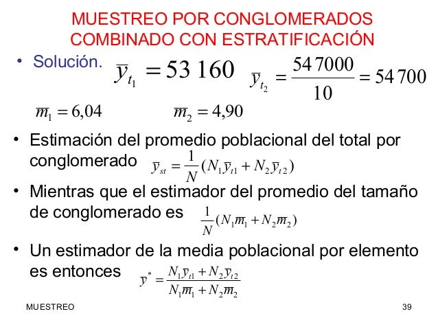 Muestreo 5 conglomerados