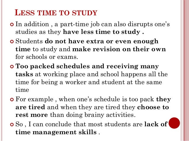 example essay part time job