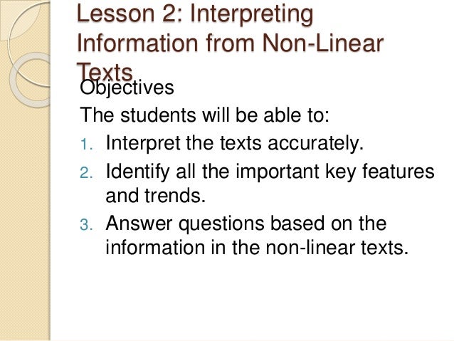 Non linear text essay picture