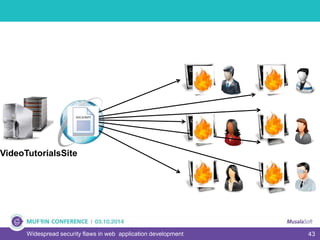 43Widespread security flaws in web application development
VideoTutorialsSite
 